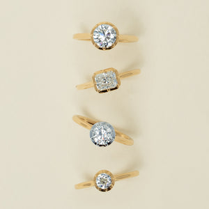18ct Yellow Gold .50ct Reclaimed Old-Cut Diamond Dawn Ring - Ring - Walker & Hall