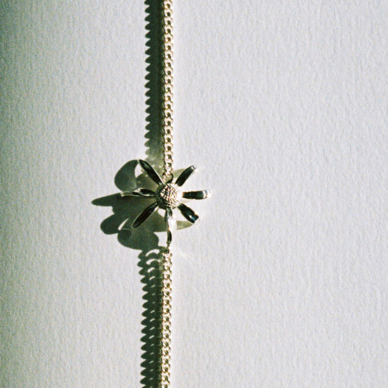 Meadowlark Daisy Charm Bracelet - Sterling Silver-Bracelet-Walker & Hall