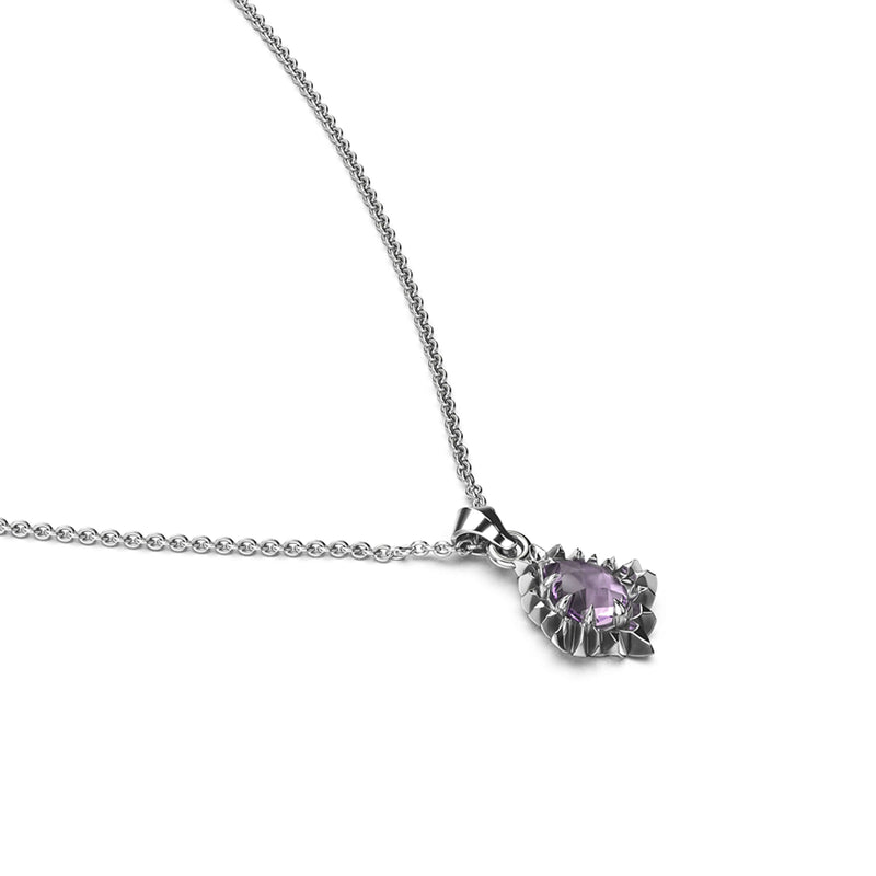 Stolen Girlfriends Club Jagged Teardrop Necklace - Amethyst - Necklace - Walker & Hall