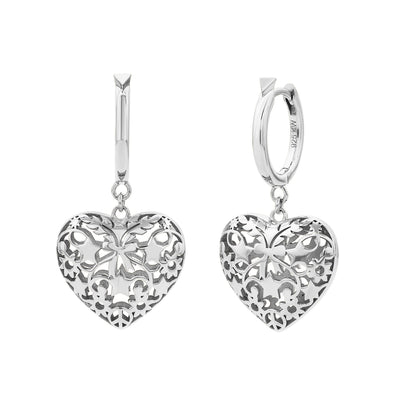 Karen Walker Heart Thrills Hoop Earrings - Sterling Silver - Earrings - Walker & Hall
