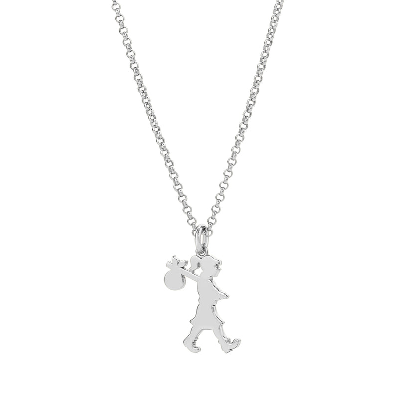 Karen Walker Small Runaway Girl Necklace - Sterling Silver