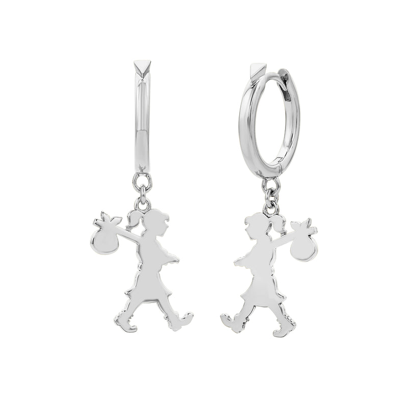 Karen Walker Small Runaway Hoops - Sterling Silver