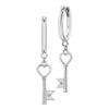 Karen Walker Monogram Key Hoops - Sterling Silver-Earrings-Walker & Hall