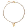 Karen Walker Pearls with Bow & Runaway Girl Necklace - 9ct Yellow Gold-Necklace-Walker & Hall