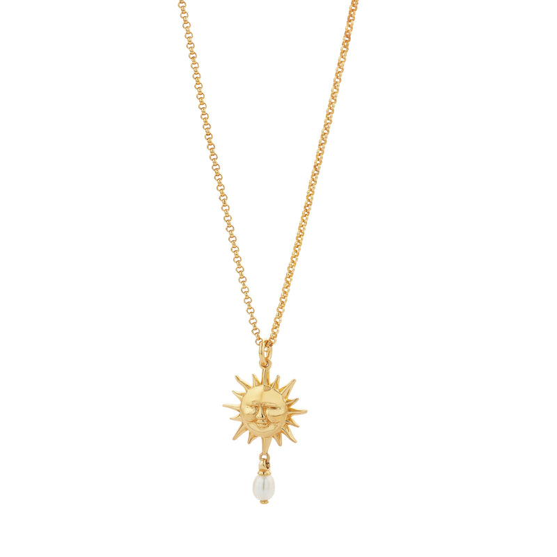 Karen Walker Sun Necklace - Gold Plated-Necklace-Walker & Hall