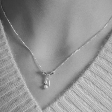 Karen Walker Pearl Bow Necklace - Gold Plated - Necklace - Walker & Hall