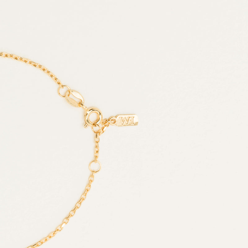 9ct Yellow Gold Noted Letter Bracelet (Charm + Chain) - Bracelet - Walker & Hall