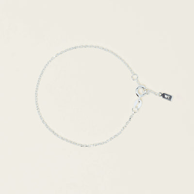 Sterling Silver Noted Bracelet (Chain Only) - Bracelet - Walker & Hall