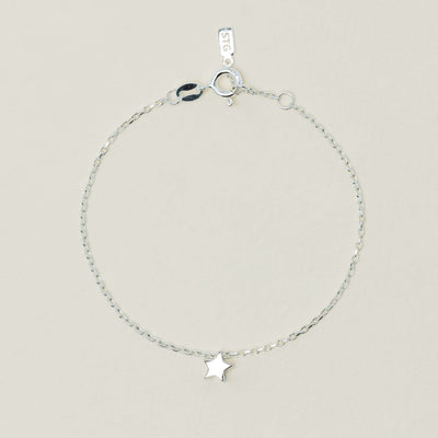 Sterling Silver Noted Star Bracelet (Charm + Chain) - Bracelet - Walker & Hall