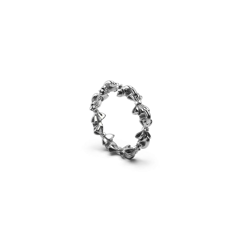 Stolen Girlfriends Club Pierced Bow Infinity Ring - Silver - Ring - Walker & Hall