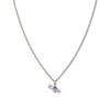 Stolen Girlfriends Club Purity Pin Necklace - Sterling Silver & Pink Amethyst - Necklace - Walker & Hall