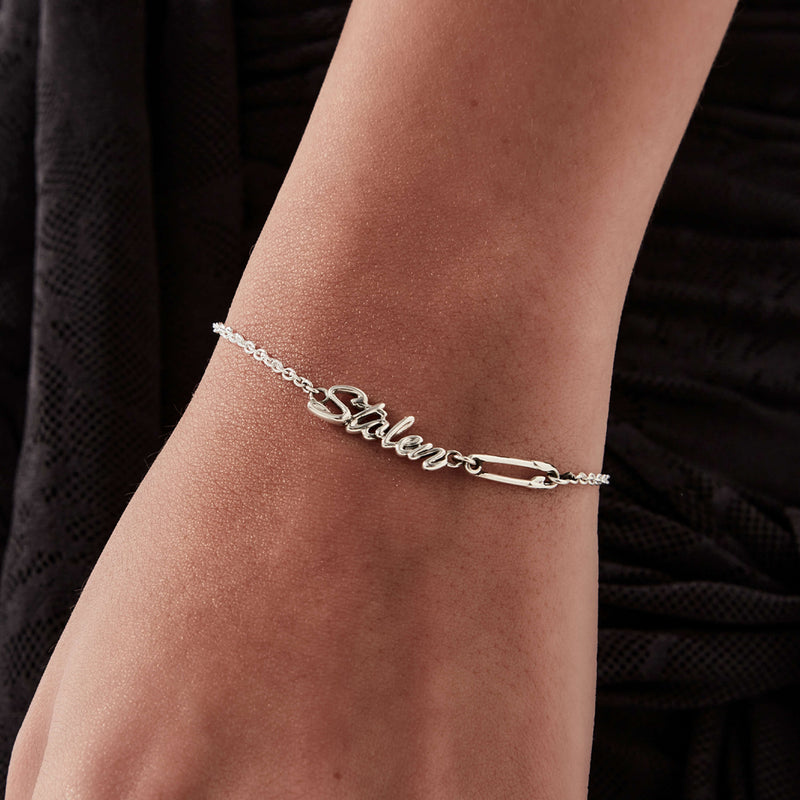 Stolen Girlfriends Club Sentimental Script Bracelet - Silver - Bracelet - Walker & Hall