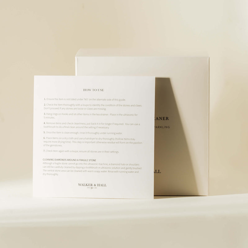 Walker & Hall Portable Ultrasonic Cleaner - Jewellery Cleaning Products - Walker & Hall