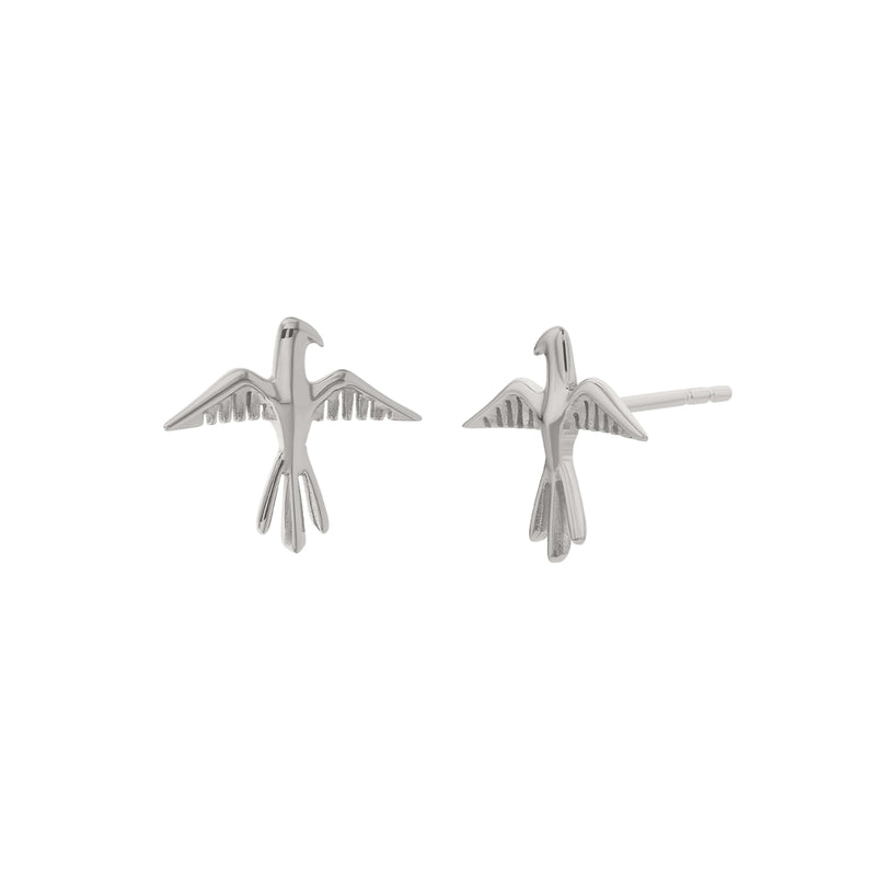 Zoe & Morgan Birds of a Feather Studs - Sterling Silver - Earrings - Walker & Hall