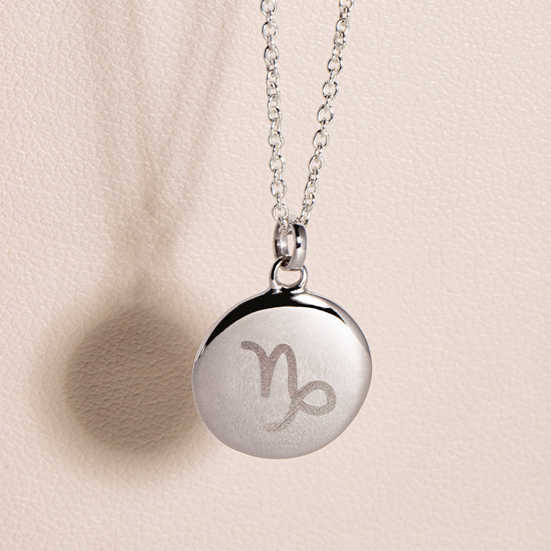 Sterling Silver Pebble Pendant-Necklace-Walker & Hall