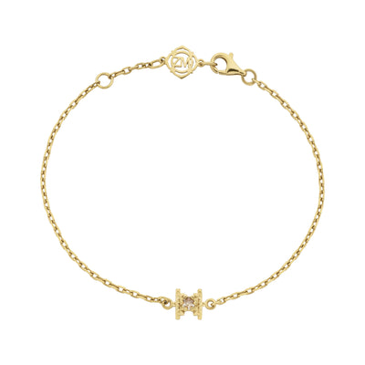 Zoe & Morgan Inti Bracelet - Gold Vermeil & Peach Zircon-Bracelet-Walker & Hall
