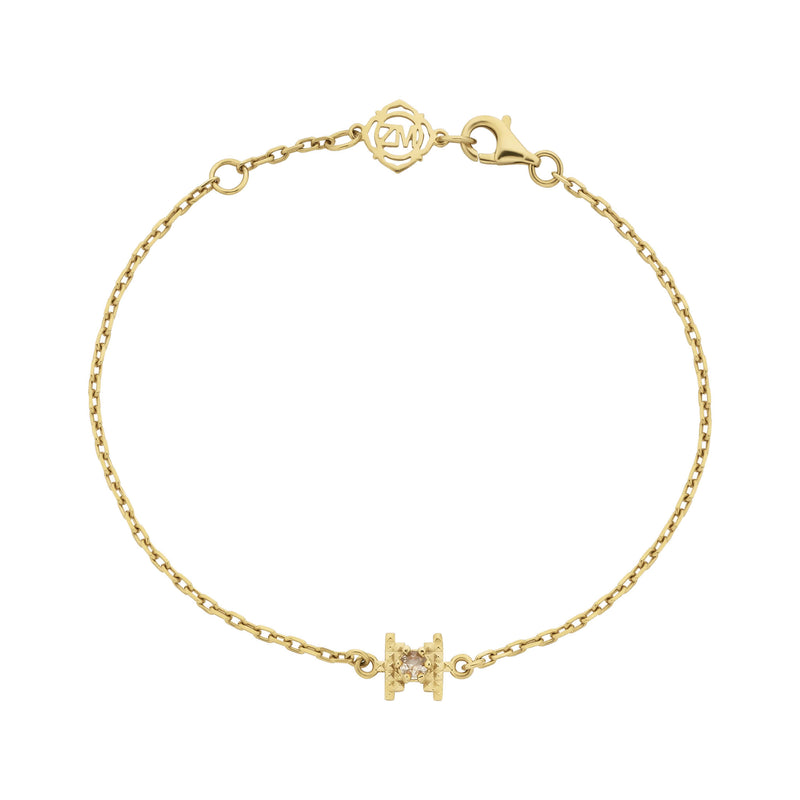 Zoe & Morgan Inti Bracelet - Gold Vermeil & Peach Zircon-Bracelet-Walker & Hall