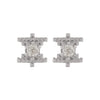 Zoe & Morgan Inti Stud Earrings - Sterling Silver & Peach Zircon-Earrings-Walker & Hall