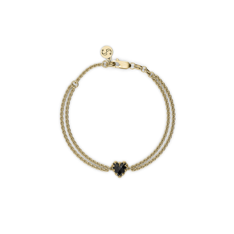Stolen Girlfriends Club Love Claw Bracelet - Gold Plated & Onyx - Bracelet - Walker & Hall
