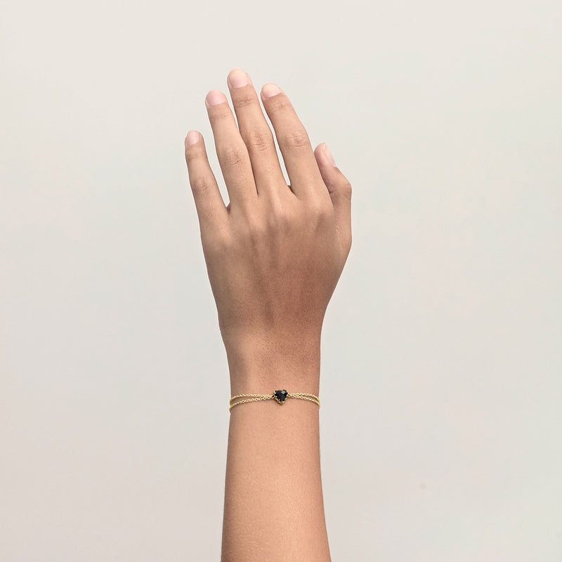 Stolen Girlfriends Club Love Claw Bracelet - Gold Plated & Onyx - Bracelet - Walker & Hall