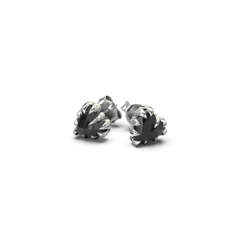 Stolen Girlfriends Club Love Claw Earrings - Sterling Silver & Onyx - Earrings - Walker & Hall