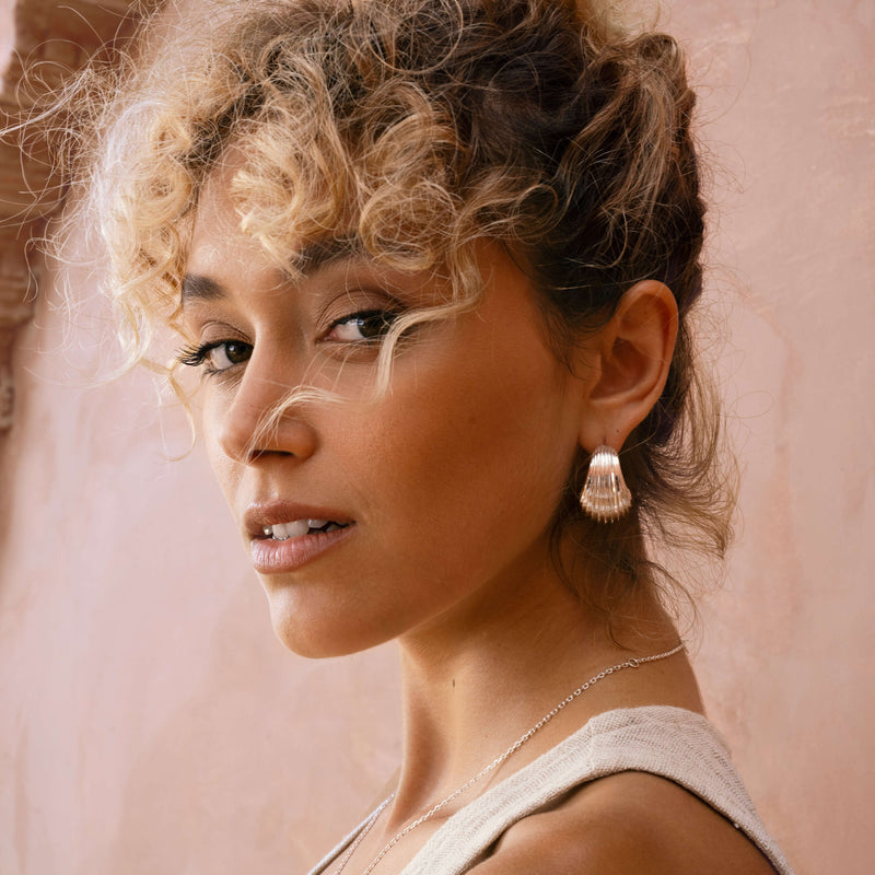 Zoe & Morgan x Walker & Hall Lucia Hoop Earrings - Sterling Silver-Earrings-Walker & Hall