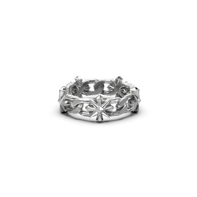 Stolen Girlfriends Club Midnight Cross Curb Ring - Silver - Ring - Walker & Hall