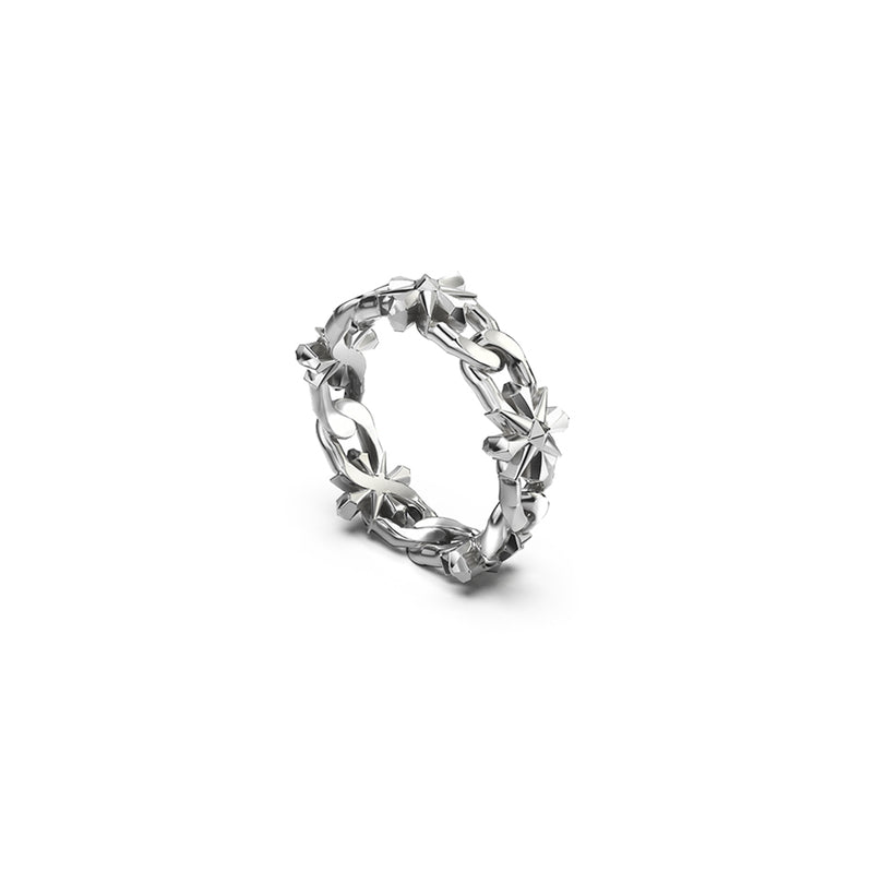 Stolen Girlfriends Club Midnight Cross Curb Ring - Silver - Ring - Walker & Hall