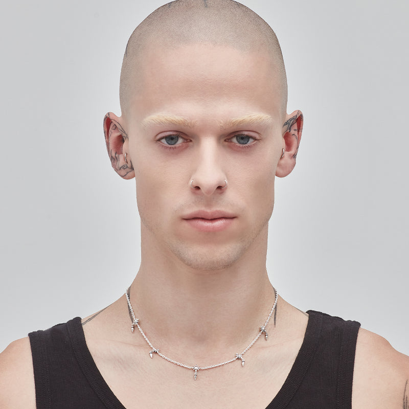 Stolen Girlfriends Club Midnight Cross Necklace - Silver - Necklace - Walker & Hall