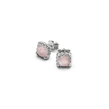 Stolen Girlfriends Club Mini Claw Studs - Rose Quartz