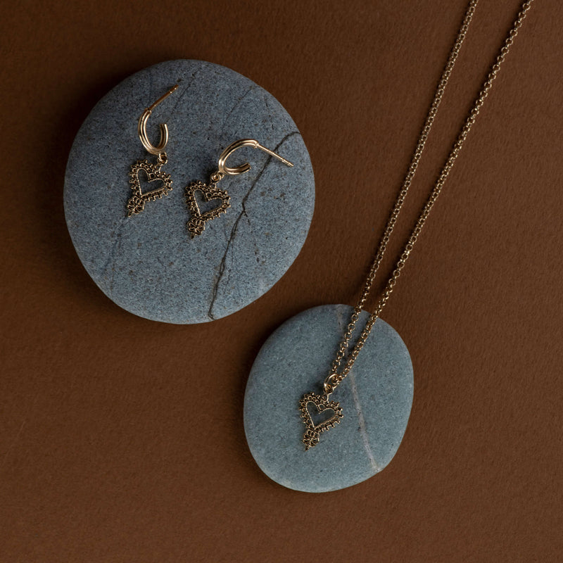 Zoe & Morgan Mini Gypsy Heart Necklace - Gold Vermeil - Necklace - Walker & Hall
