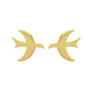 Zoe & Morgan Moonbird Stud Earrings - Gold Vermeil-Earrings-Walker & Hall