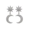 Zoe & Morgan Moonlight Earrings - Sterling Silver-Earrings-Walker & Hall