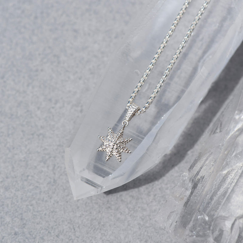 Zoe & Morgan Morning Star Necklace - Sterling Silver-Necklace-Walker & Hall