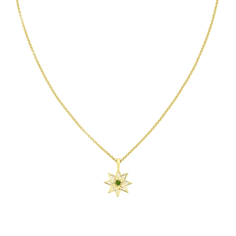 Zoe & Morgan Nora Necklace - Gold Vermeil & Chrome Diopside - Necklace - Walker & Hall