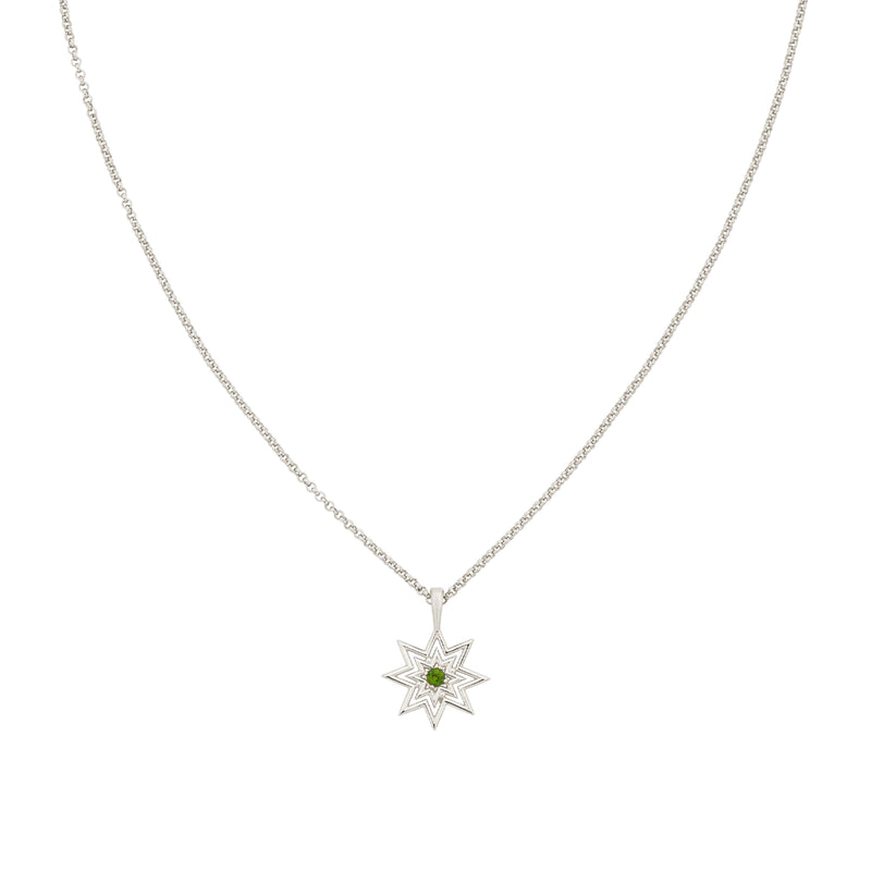 Zoe & Morgan Nora Necklace - Silver & Chrome Diopside - Necklace - Walker & Hall