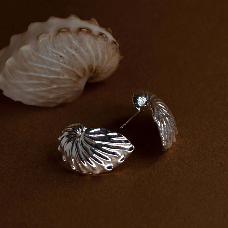 Zoe & Morgan Paper Nautilus Earrings - Sterling Silver - Earrings - Walker & Hall