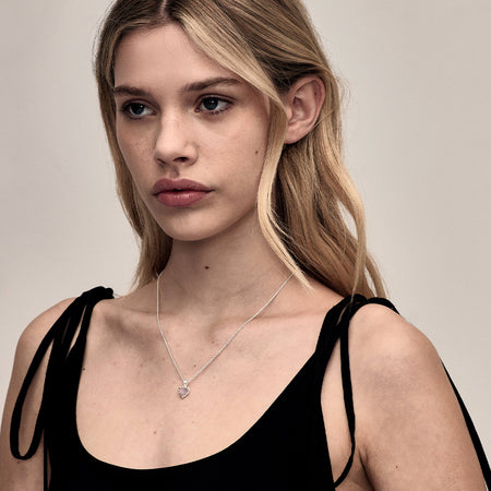 Stolen Girlfriends Club Mini Love Claw Rose Quartz Necklace