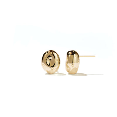 Meadowlark Small Strawberry Earrings - Gold Plated-Earrings-Walker & Hall