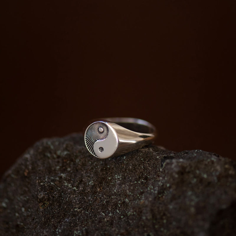 Zoe & Morgan Yin Yang Ring - Sterling Silver-Ring-Walker & Hall