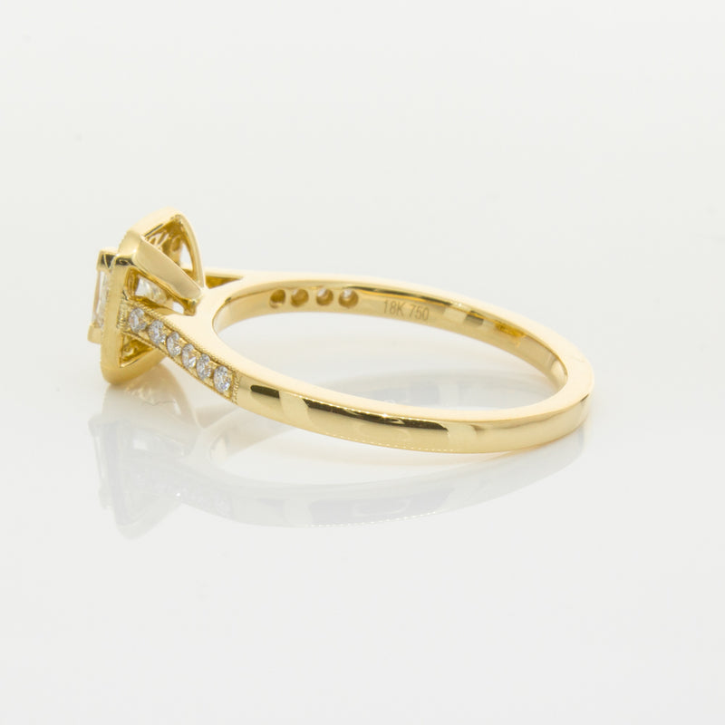 18ct Yellow Gold .50ct Princess Cut Diamond Mandalay Ring-Ring-Walker & Hall