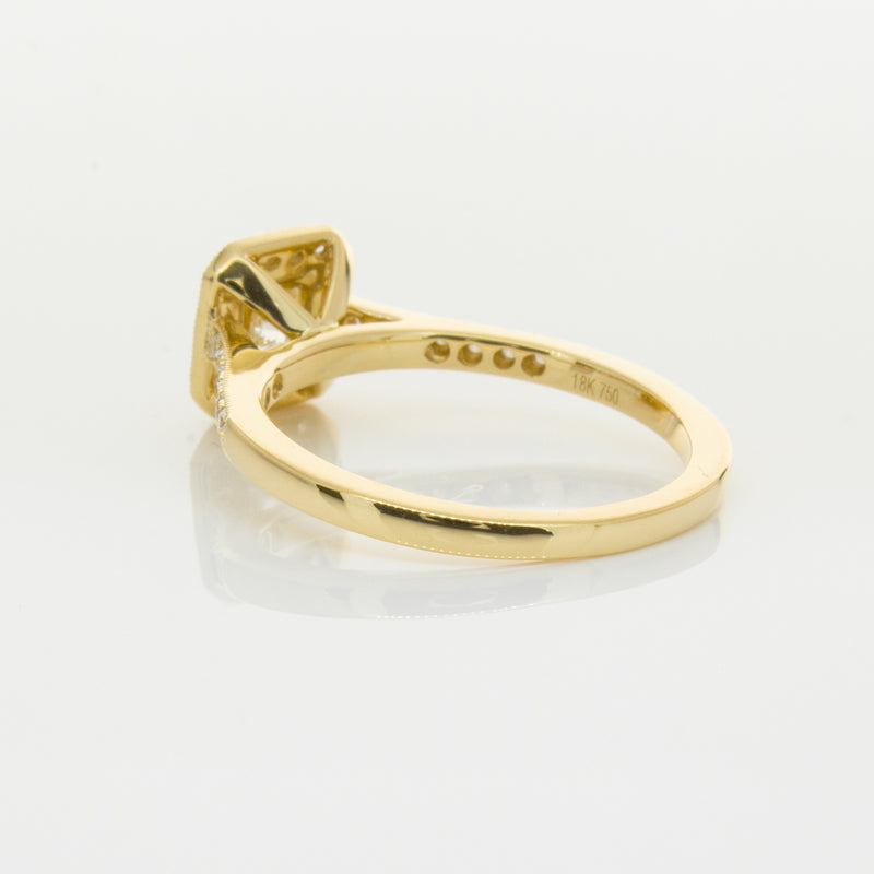 18ct Yellow Gold .50ct Princess Cut Diamond Mandalay Ring-Ring-Walker & Hall