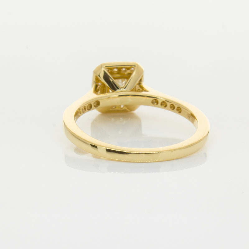 18ct Yellow Gold .50ct Princess Cut Diamond Mandalay Ring-Ring-Walker & Hall