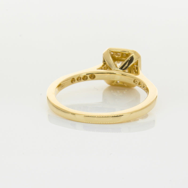 18ct Yellow Gold .50ct Princess Cut Diamond Mandalay Ring-Ring-Walker & Hall