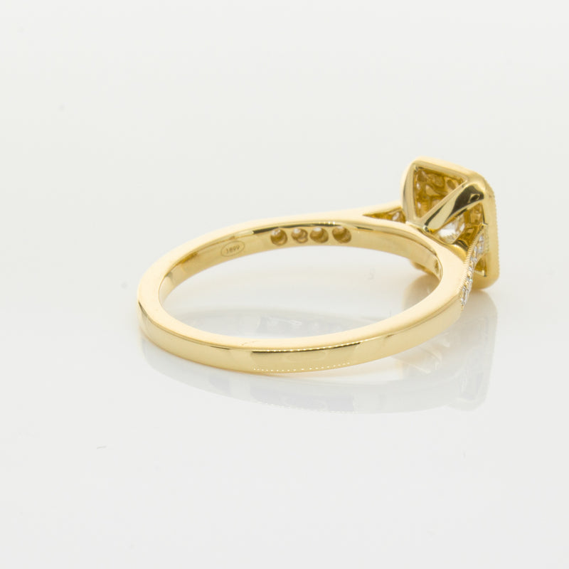 18ct Yellow Gold .50ct Princess Cut Diamond Mandalay Ring-Ring-Walker & Hall