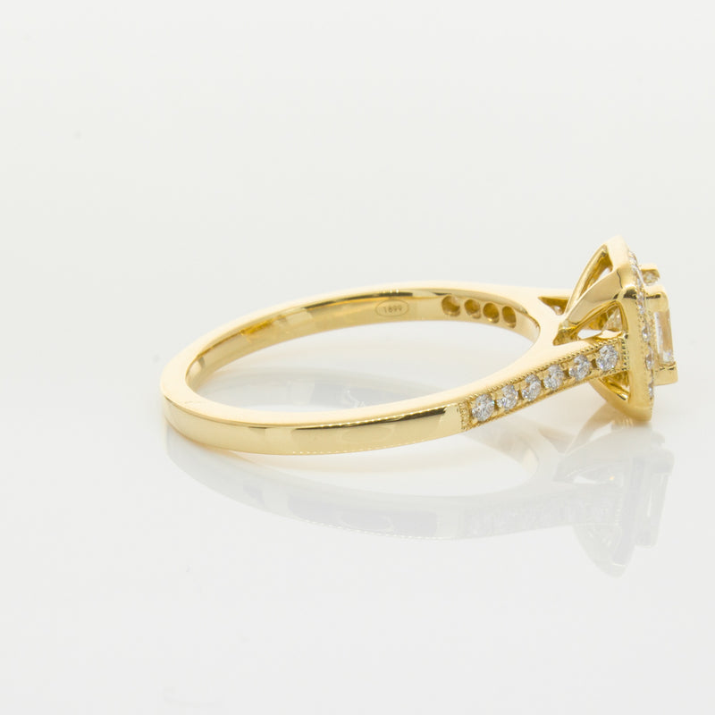 18ct Yellow Gold .50ct Princess Cut Diamond Mandalay Ring-Ring-Walker & Hall