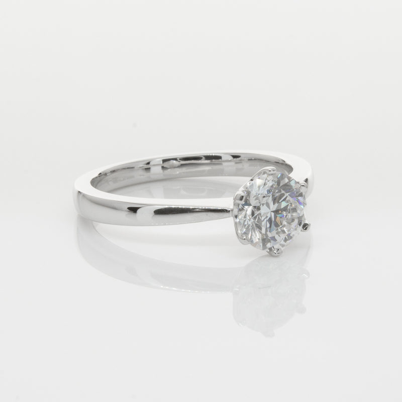 18ct White Gold 1.04ct Diamond Nova Ring-Ring-Walker & Hall