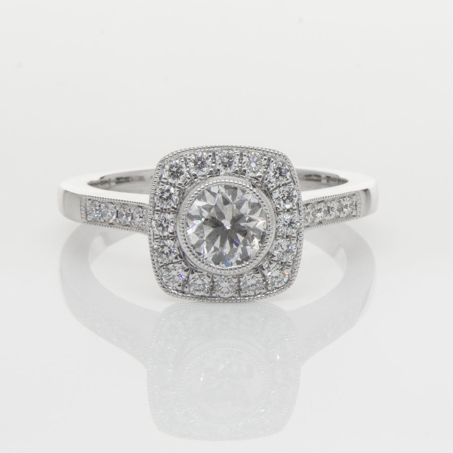 18ct White Gold .60ct Diamond Ring-Ring-Walker & Hall