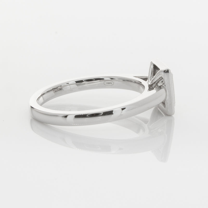 18ct White Gold .52ct Princess Cut Diamond Windsor Ring-Ring-Walker & Hall