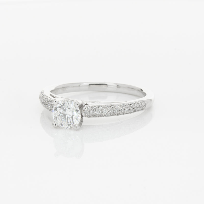 18ct White Gold .50ct Diamond Ring-Ring-Walker & Hall